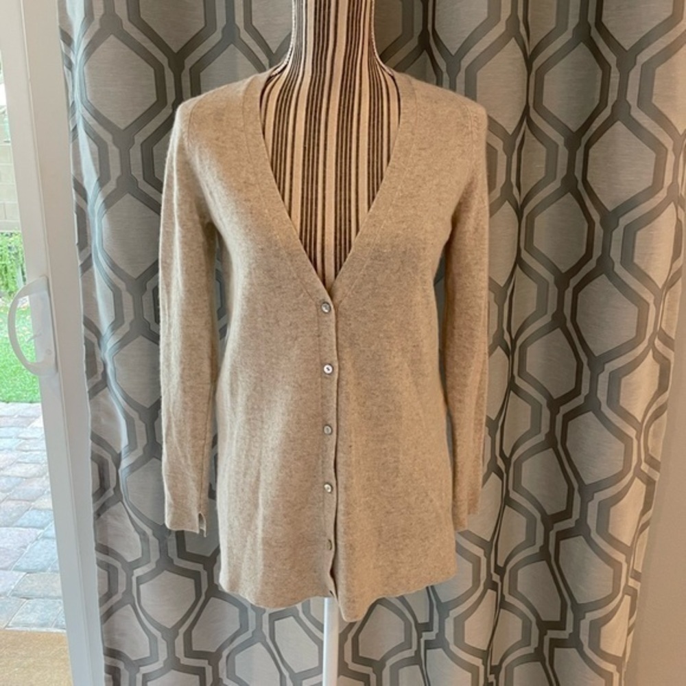 100% Cashmere Oatmeal Cardigan